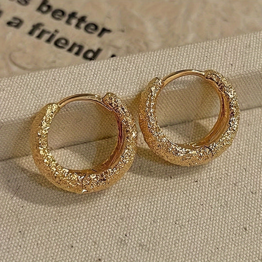 Luxurious Copper French Style Hoop Earrings
