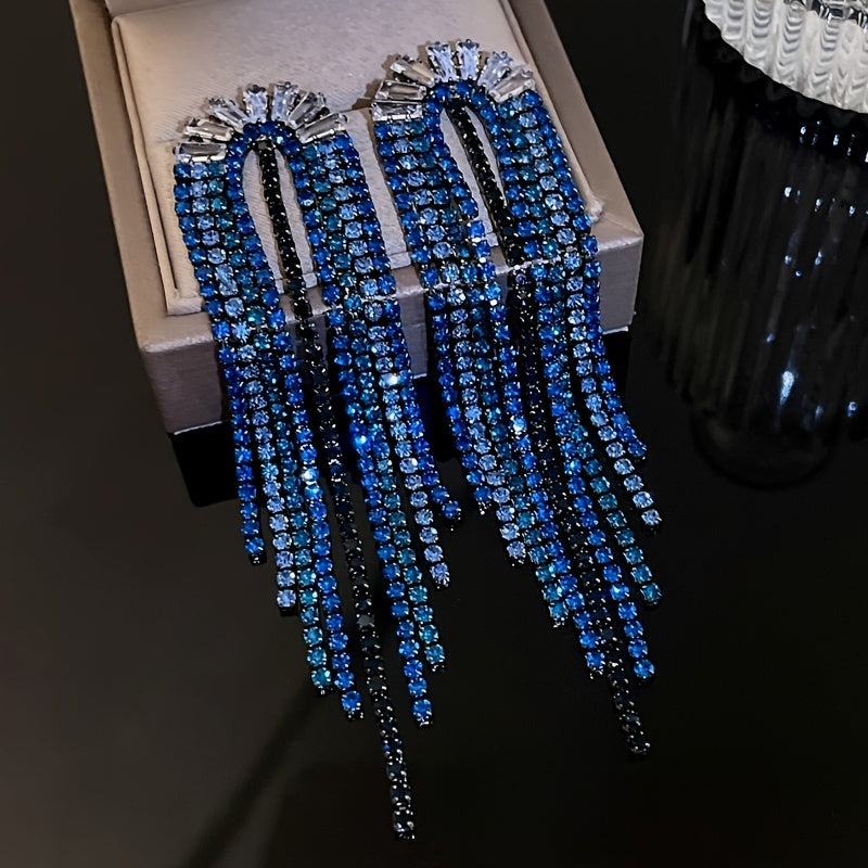 Luxurious and Elegant U-shaped Tassel Earrings