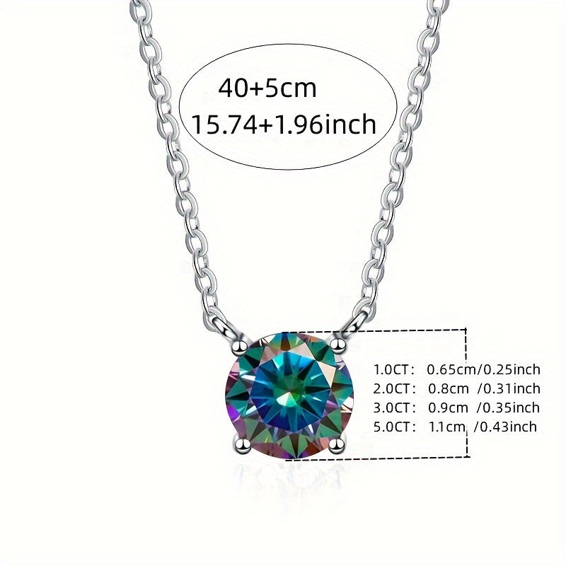 Moissanite Solitaire Pendant Necklace