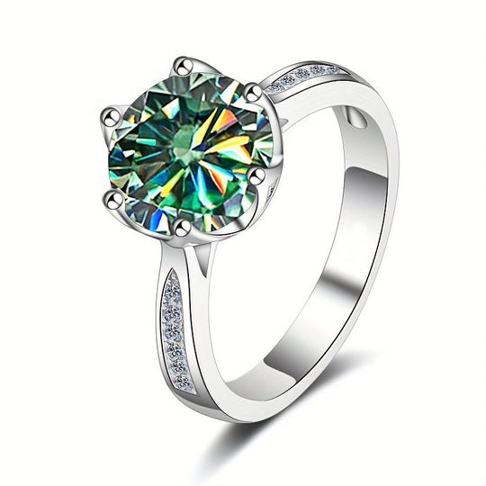 Moissanite Sterling Ring