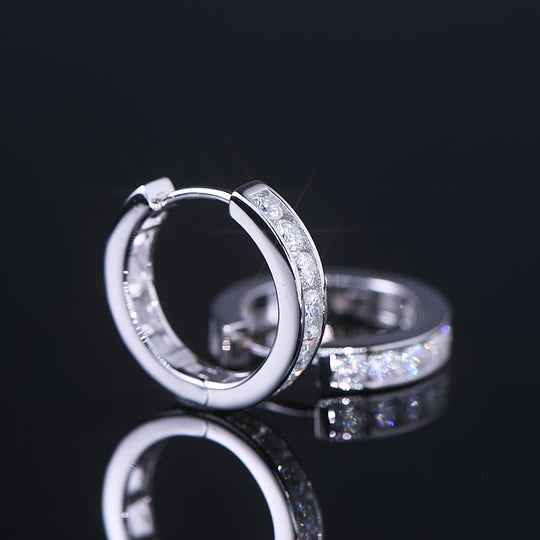 Silver Moissanite Earrings