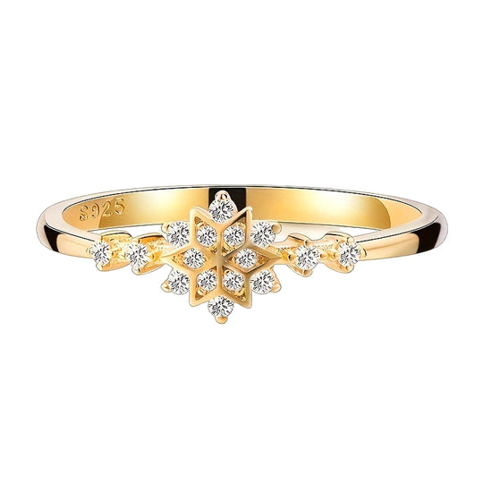 Luxury Zirconia Snowflake Ring