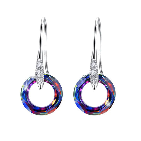 Cosmic Ring Crystal Drop Earrings