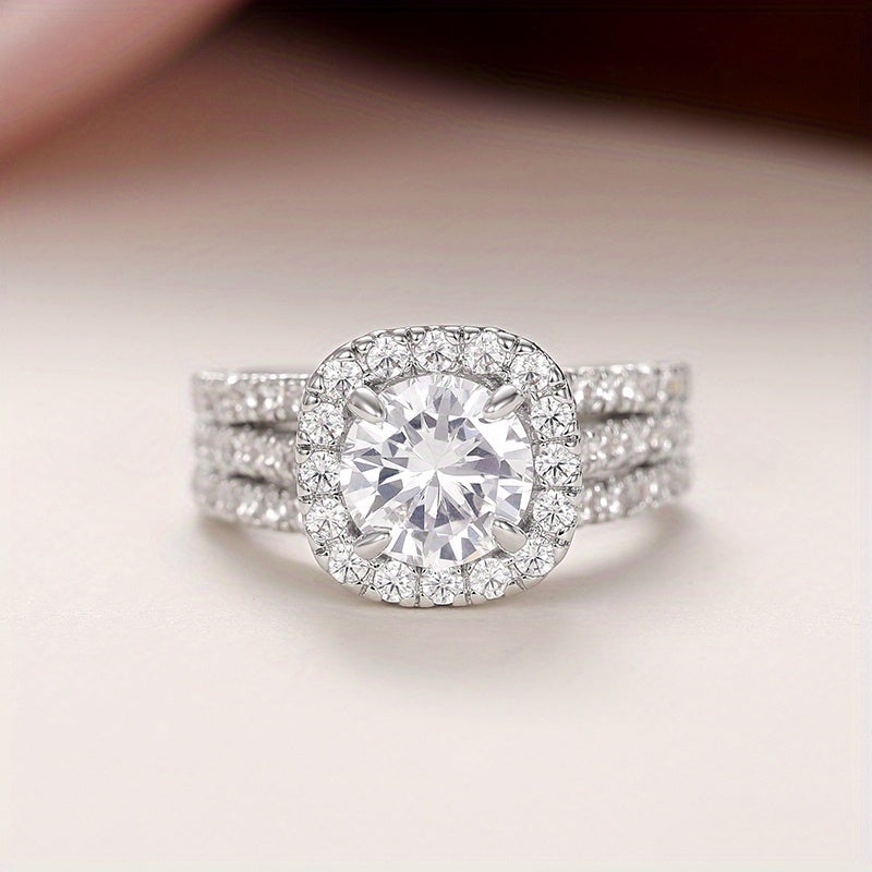 3 Row Zirconia Ring