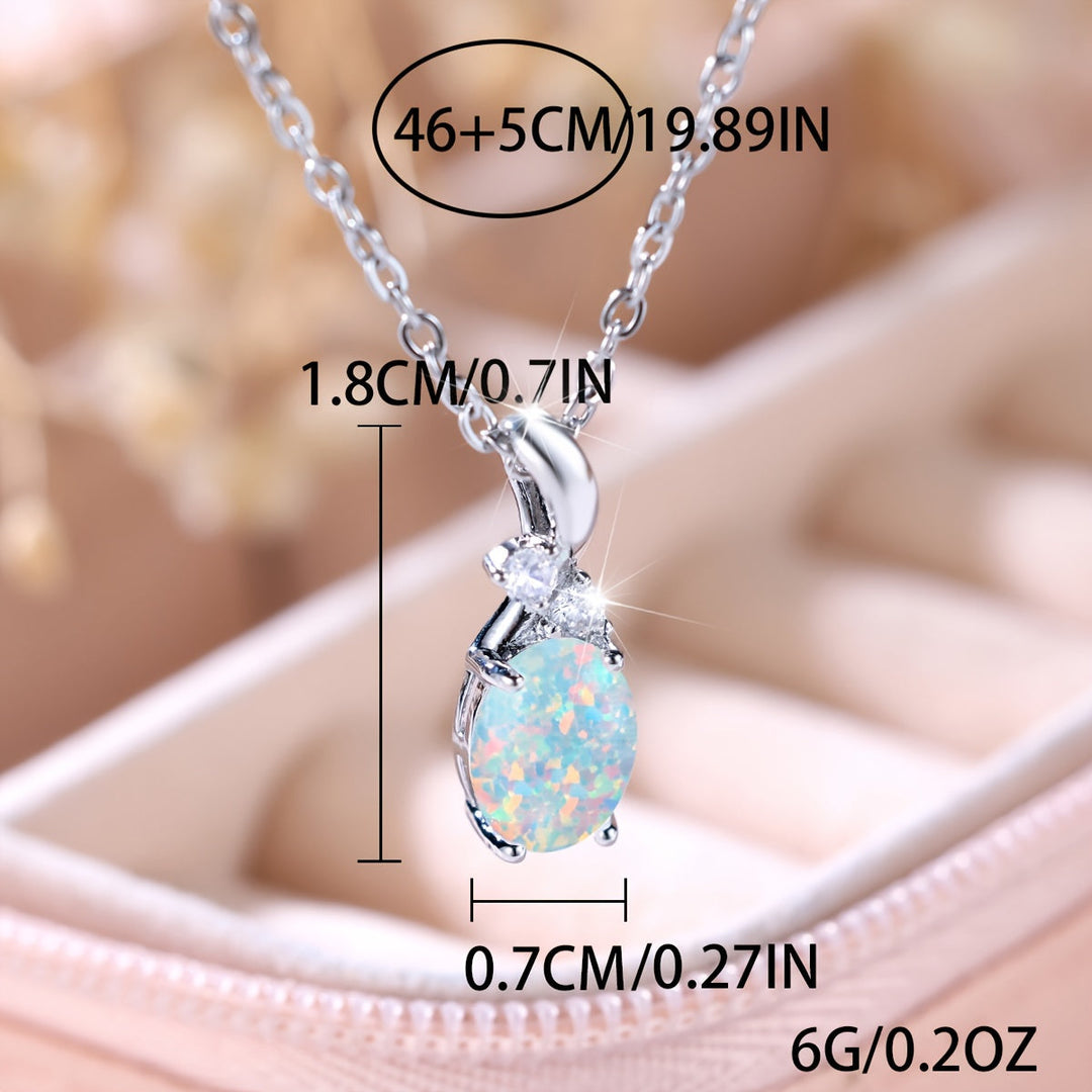 Elegant Oval Zirconia Necklace