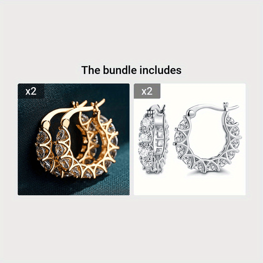Luxury Zirconia Hoop Earrings