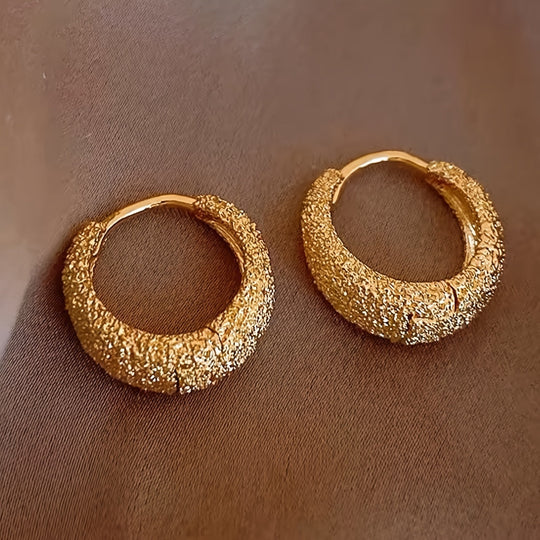 Luxurious Copper French Style Hoop Earrings