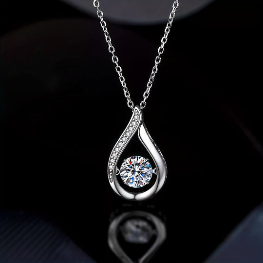 Sparkling Zirconia Droplet Necklace