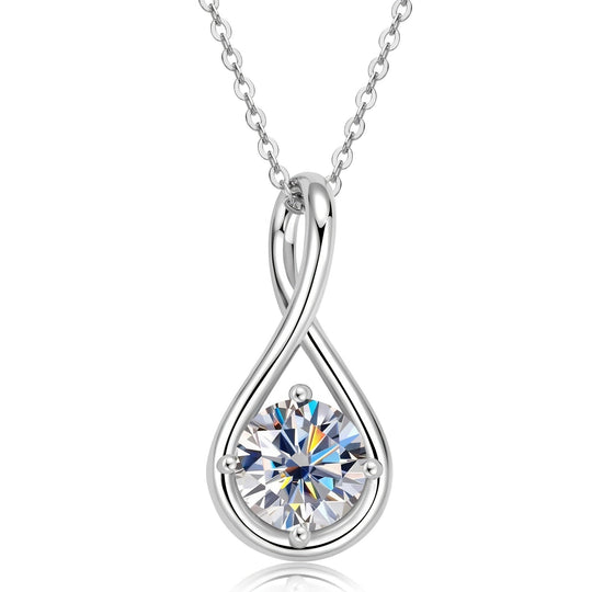 Single Stone Moissanite Pendant Necklace