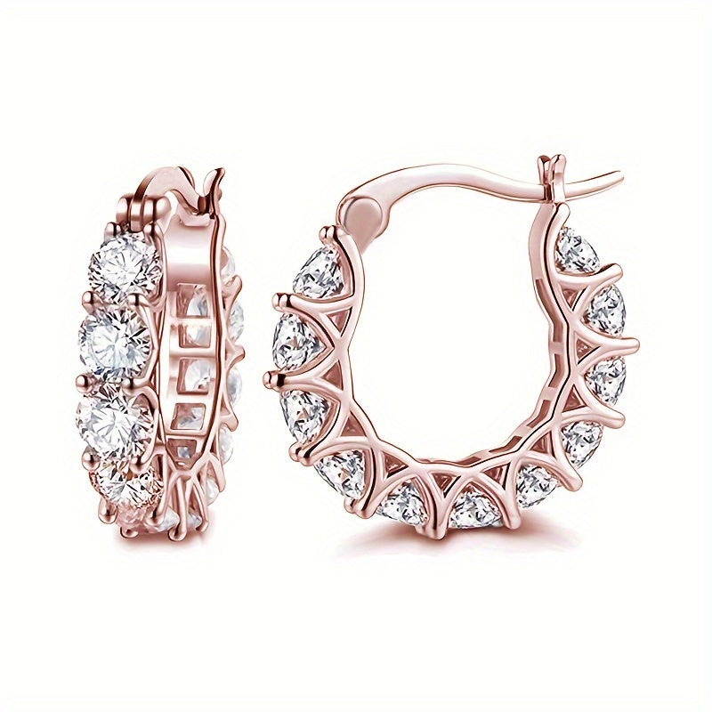 Luxury Zirconia Hoop Earrings