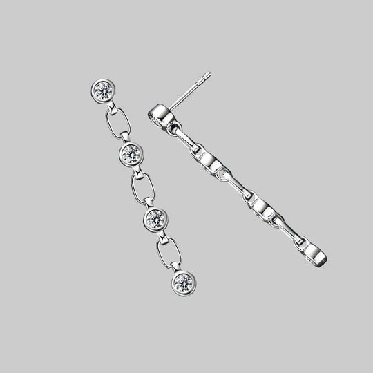 Elegant Moissanite Dangle Earrings