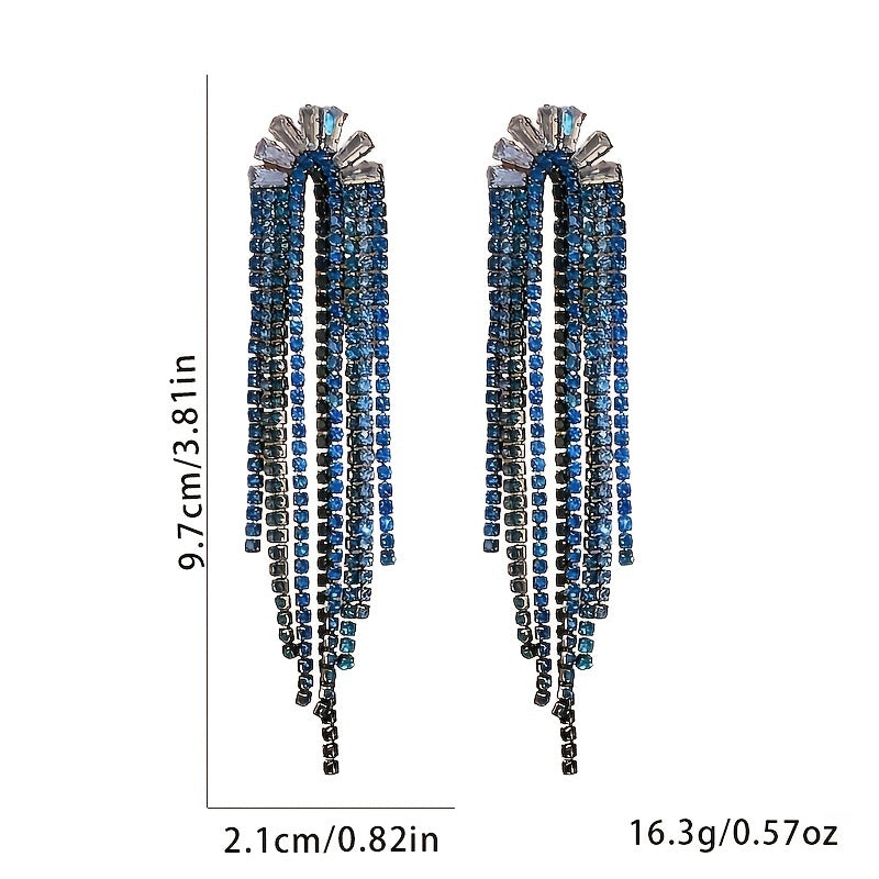 Luxurious and Elegant U-shaped Tassel Earrings