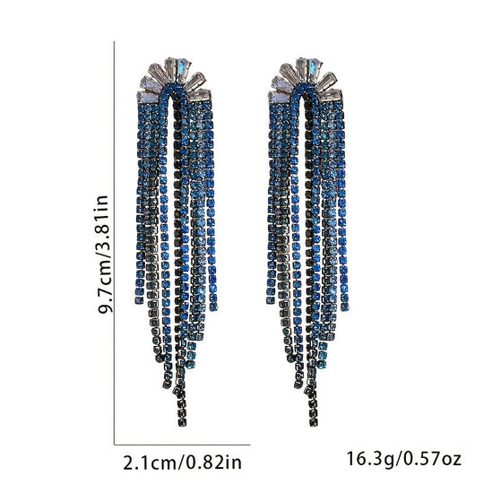Luxurious and Elegant U-shaped Tassel Earrings