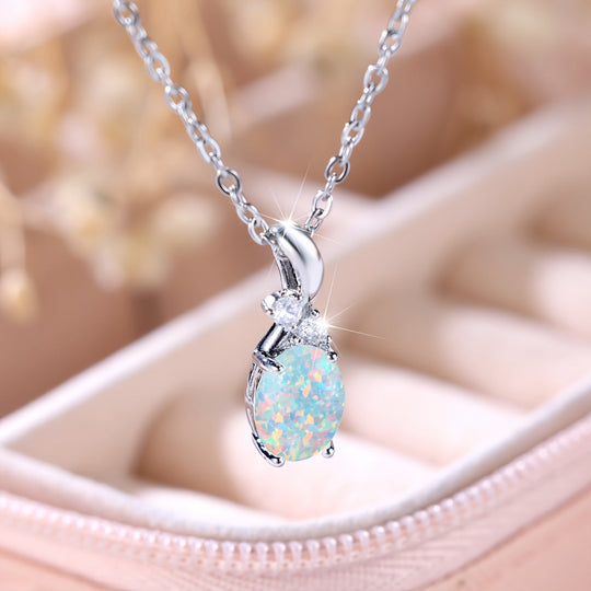 Elegant Oval Zirconia Necklace