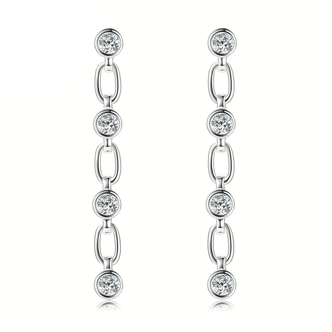 Elegant Moissanite Dangle Earrings