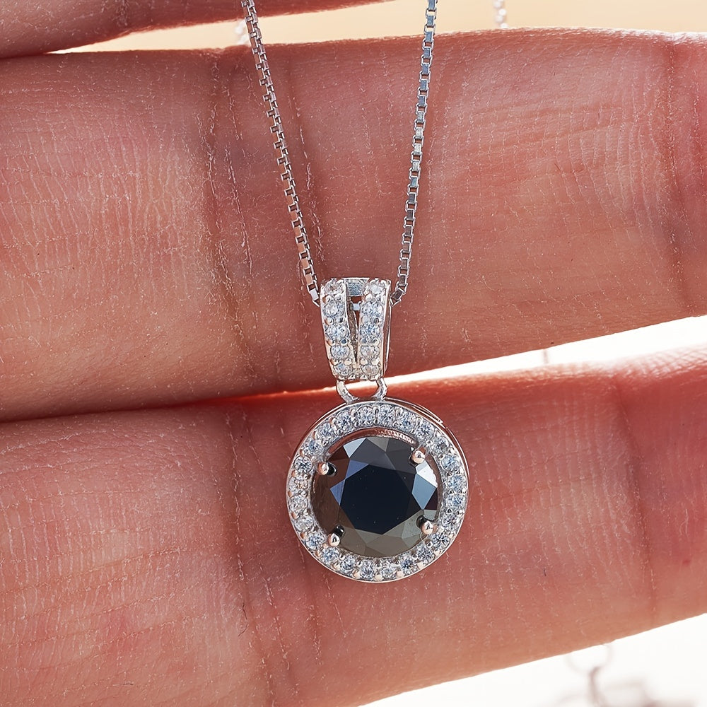 Round Moissanite Pendant Necklace