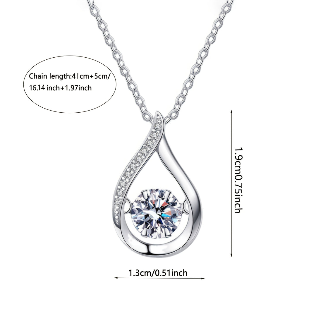 Sparkling Zirconia Droplet Necklace