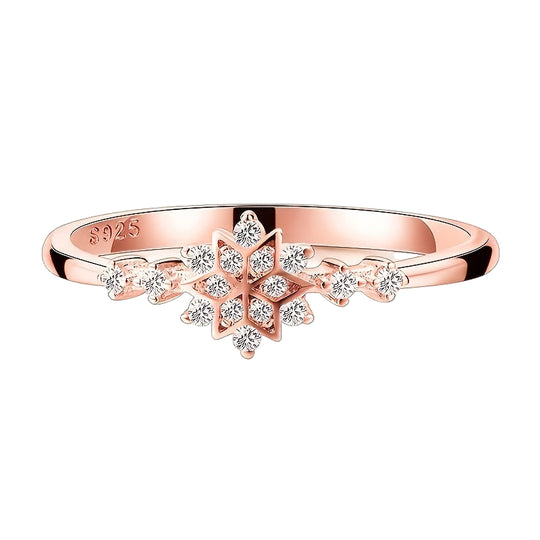 Luxury Zirconia Snowflake Ring