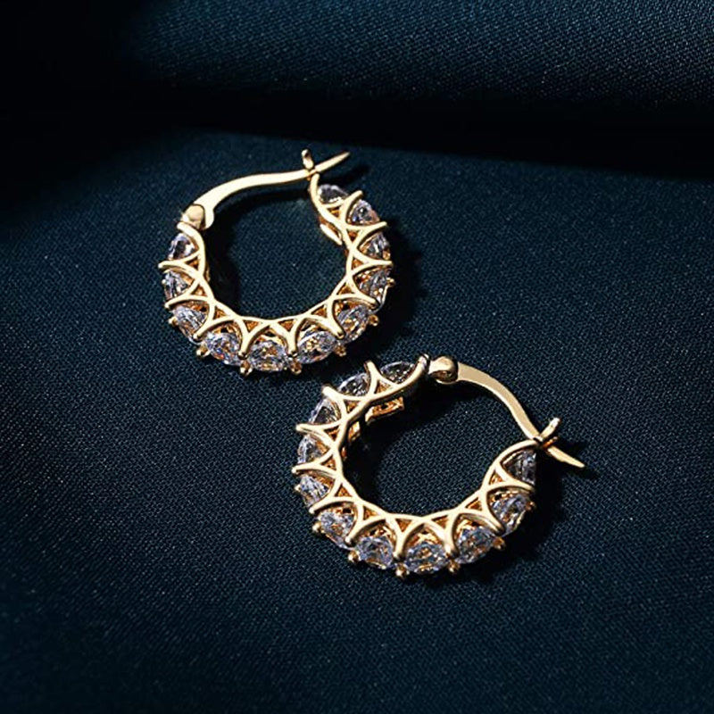 Luxury Zirconia Hoop Earrings