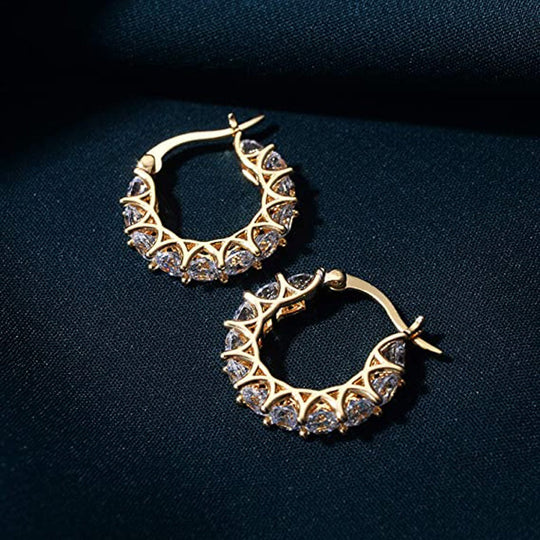 Luxury Zirconia Hoop Earrings