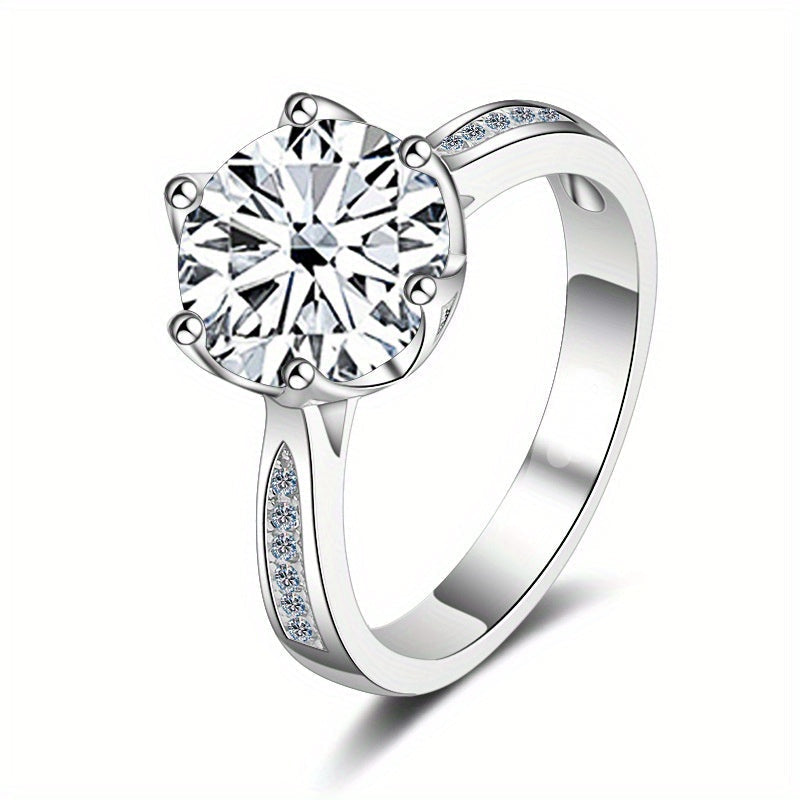 Moissanite Sterling Ring