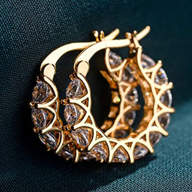 Luxury Zirconia Hoop Earrings