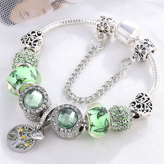 Bracelet in Green Crystal