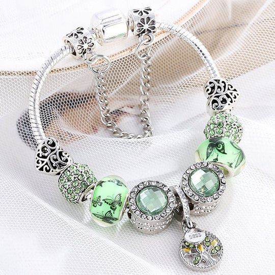 Bracelet in Green Crystal