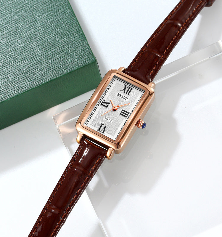 Leather-Strapped Casual Watch