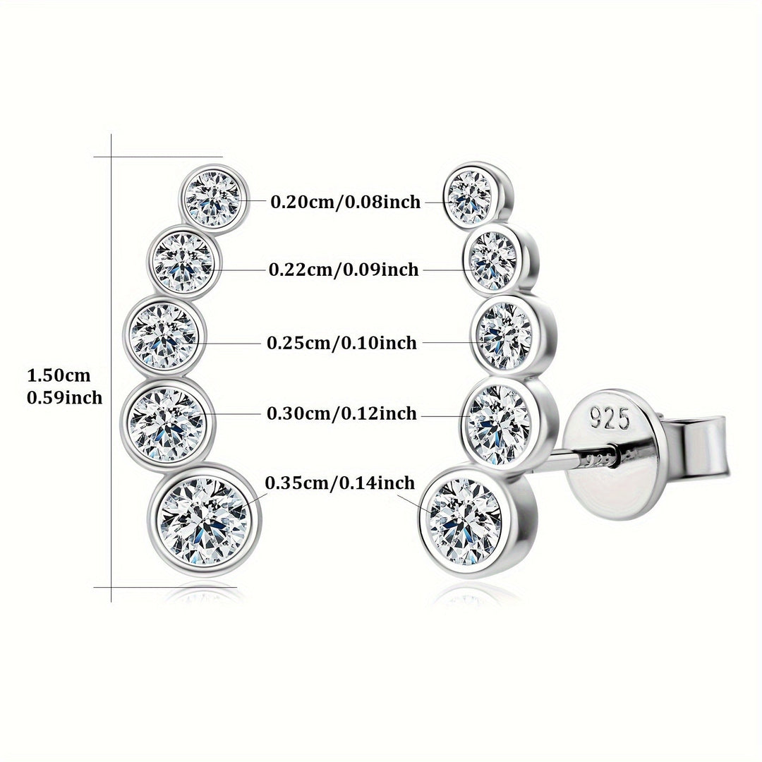 Elegant Moissanite Stud Earrings