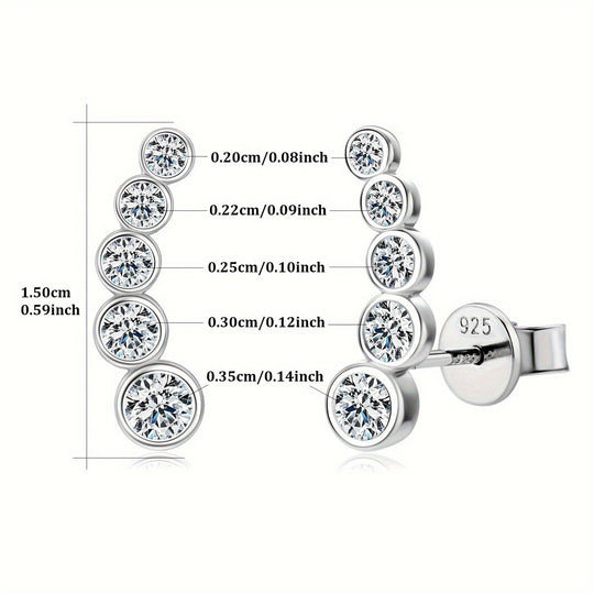 Elegant Moissanite Stud Earrings