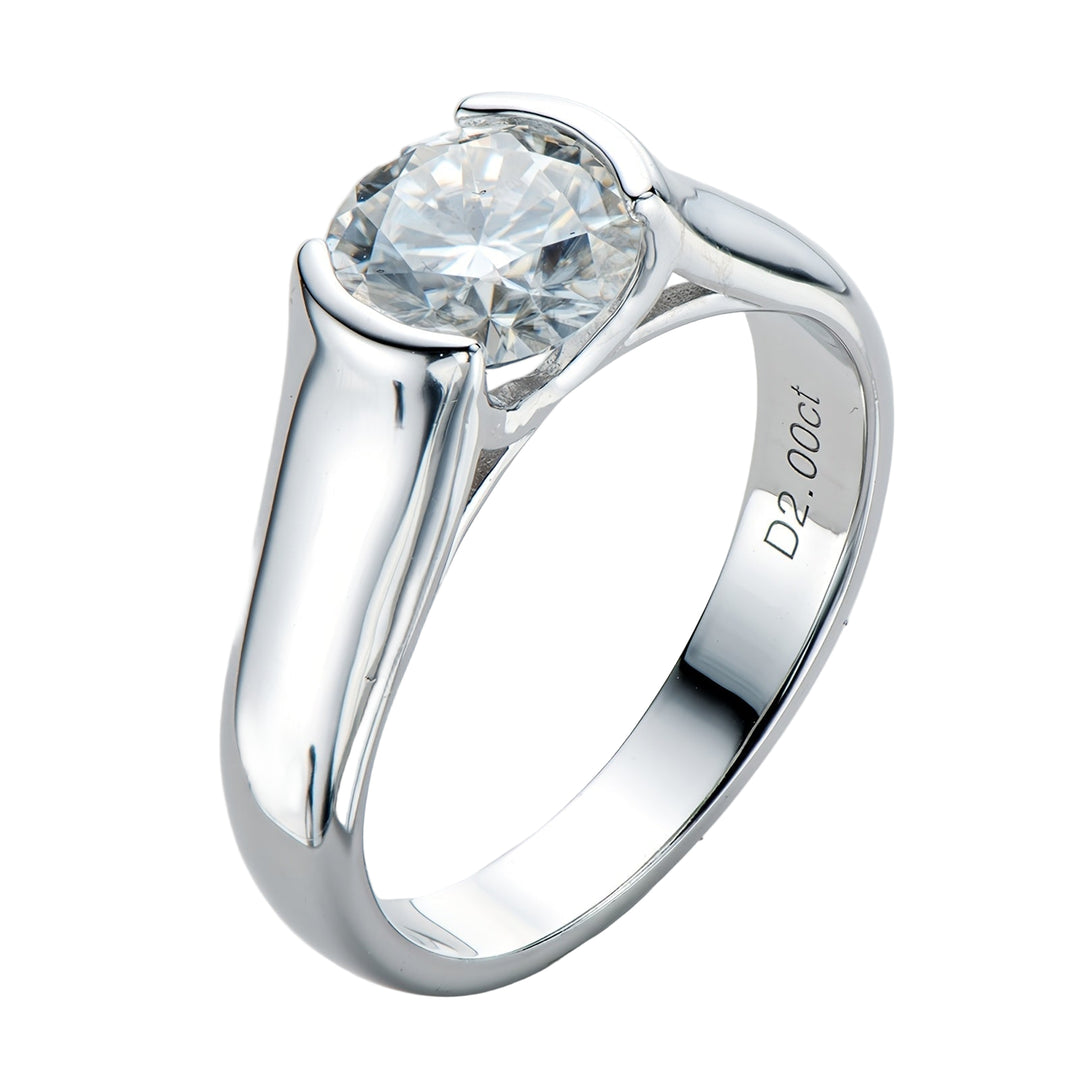 Classic Elegant Moissanite Engagement Ring