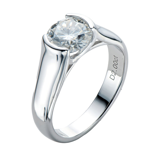 Classic Elegant Moissanite Engagement Ring