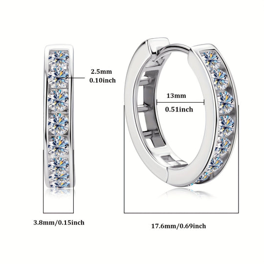 Silver Moissanite Earrings