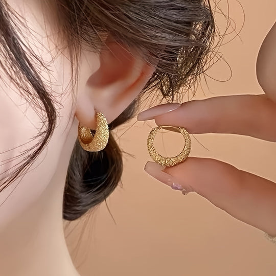 Luxurious Copper French Style Hoop Earrings