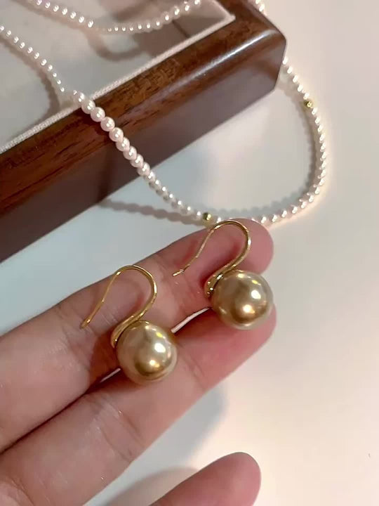 Exquisite Faux Pearl Copper Earrings