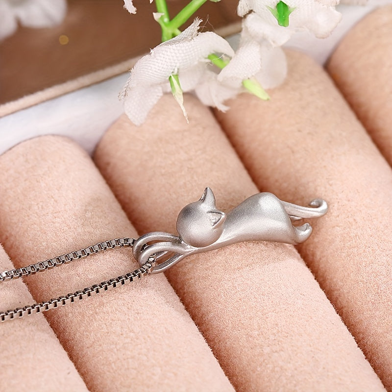 Simple Cute Cat Dangle Necklace
