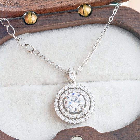 Classic Round Moissanite Pendant Necklace
