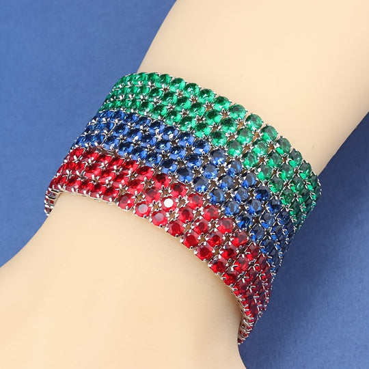 Women'S Sporty Tennis Bracelet with Synthetic zirconia Stones