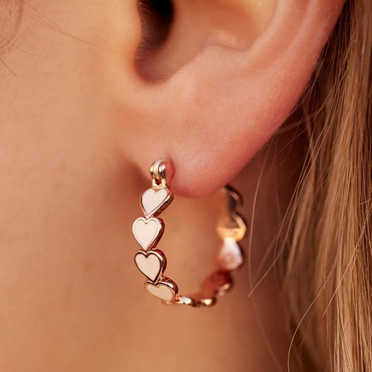 Stylish Heart Hoop Earrings
