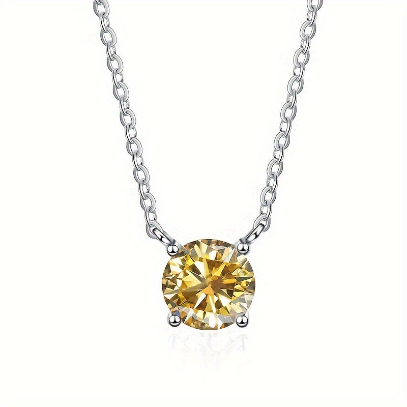 Moissanite Solitaire Pendant Necklace