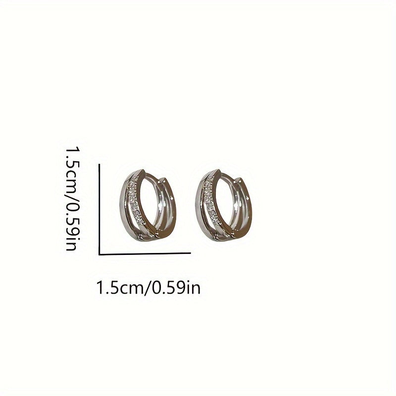 Chic Multi-Layer Zirconia Hoop Earrings