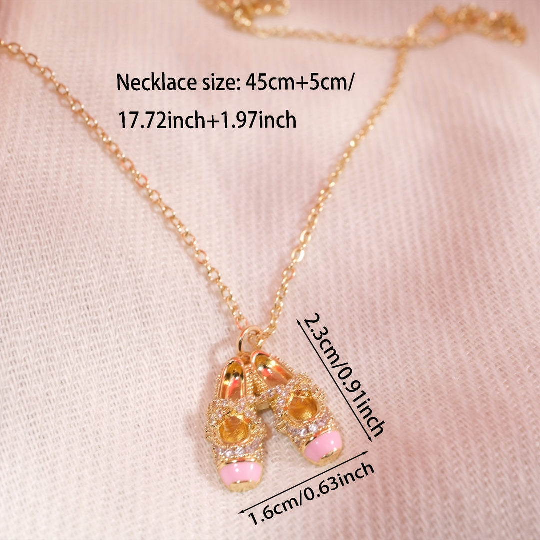 Cute Ballet Shoe Necklace