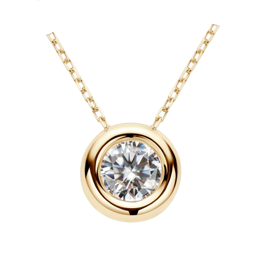 Elegant Silver Moissanite Pendant Necklace