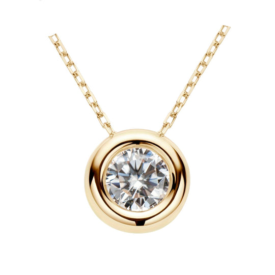 Elegant Silver Moissanite Pendant Necklace