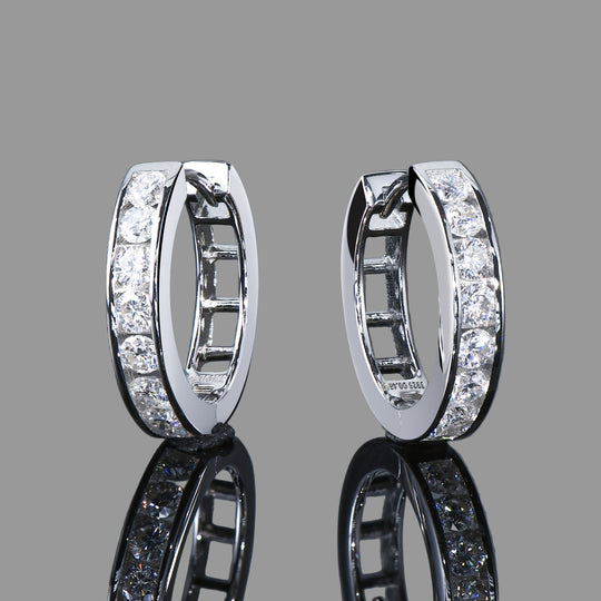 Silver Moissanite Earrings