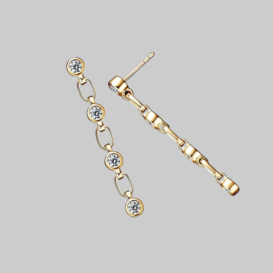 Elegant Moissanite Dangle Earrings