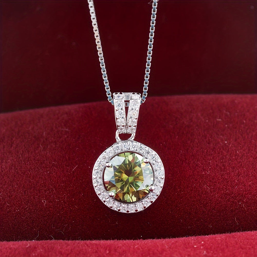 Round Moissanite Pendant Necklace