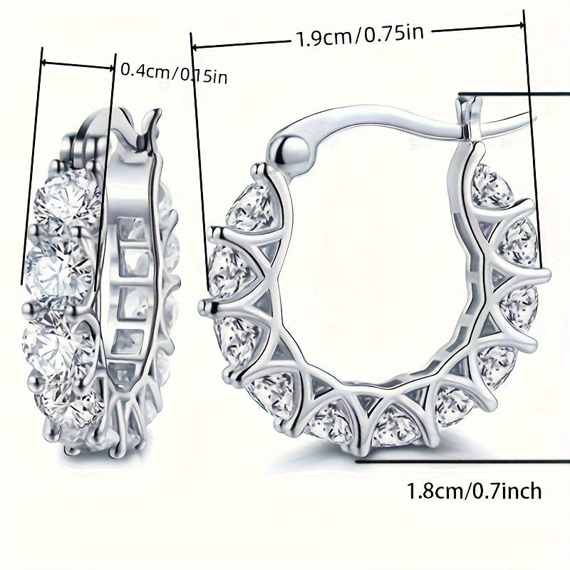 Luxury Zirconia Hoop Earrings