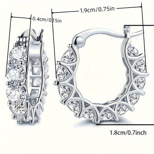 Luxury Zirconia Hoop Earrings